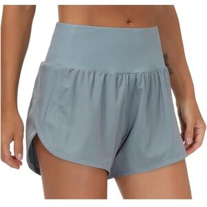 High Waisted Running Shorts Quick Dry with Mesh Liner